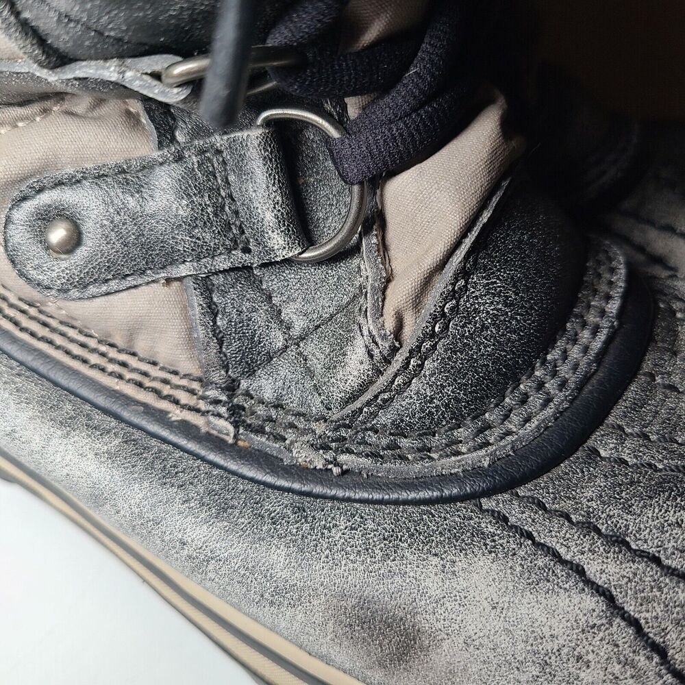 Sorel Tofino Disressed Gray Lace Up Waterproof Winter Snow Boots Women's Size 7 - Picture 13 of 16